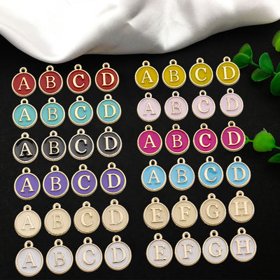 Printed detail graphic for the alphabet letter charms