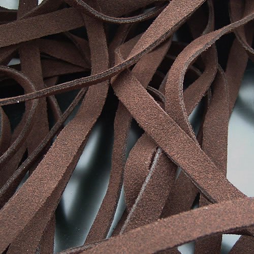 8x1.5mm Faux Leather Flat Cord, Double-Sided Suede, 1m