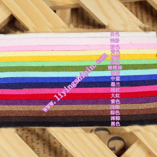 Flat Faux Suede Cord for Braided Bracelets, 2.5x1.5mm