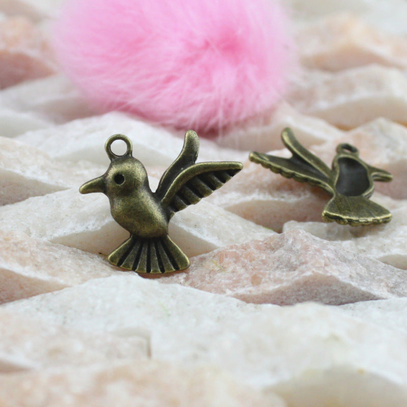 25x23mm Vintage Bird Wing Alloy Charm Pendant
