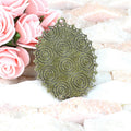 Large Oval Beaded Scroll Pendant Trays in Four Finishes view 2