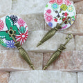 Closed Umbrella Metal Charm in 3 Finishes for Jewelry Crafts view 2