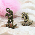 Double-Sided Kissing Couple Moon Star Alloy Charm Pendant