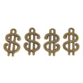 Vintage Style Metal Dollar Sign Charm in 2 Metal Finishes view 6