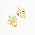 Curled Dragon Two Loop Connector in Multiple Metal Finishes for Jewelry Making view 8