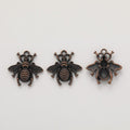 Detailed Bee Metal Pendant Charms in 10 Distinct Finishes view 10