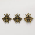 Detailed Bee Metal Pendant Charms in 10 Distinct Finishes view 6