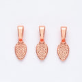Textured Mini Shovel Bail Charm in 5 Metal Finishes for Jewelry Making view 10