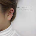 Gold Textured Leaf Branch Ear Cuff Clip No Piercing view 2