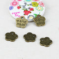 Handmade Flower Tag Metal Pendant Charm For Jewelry Making view 3