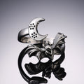 Silver Open Adjustable Bat Crescent Moon Band Ring view 2