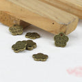 8mm Double-Sided Handmade Plum Blossom Alloy Charm
