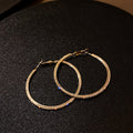 Crystal Large Hoop Earrings with Sparkling Stone Details view 3