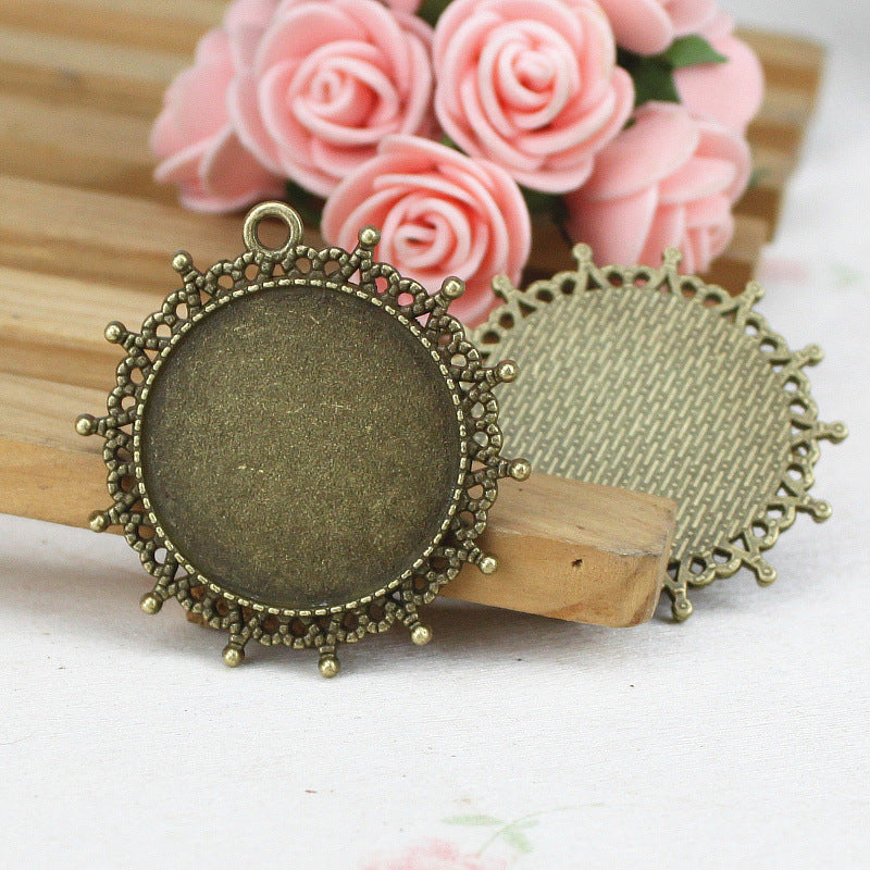 30mm Round Bezel Setting Pendant Tray for DIY Jewelry