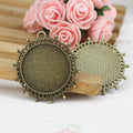 30mm Round Bezel Setting Pendant Tray for DIY Jewelry