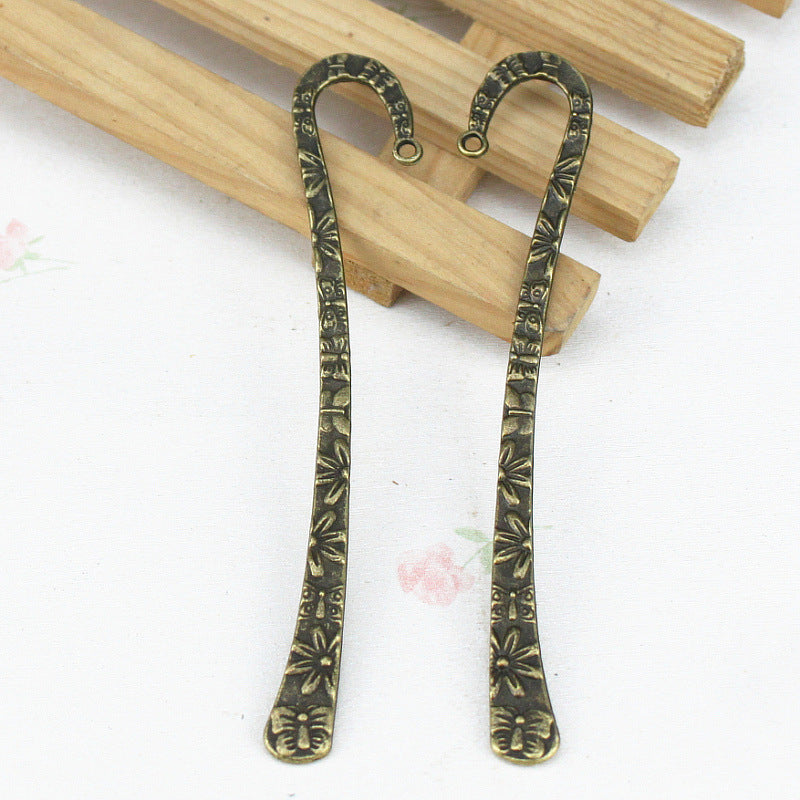 Vintage Butterfly Flower Bookmark Hair Stick Charm Finding 123x20mm