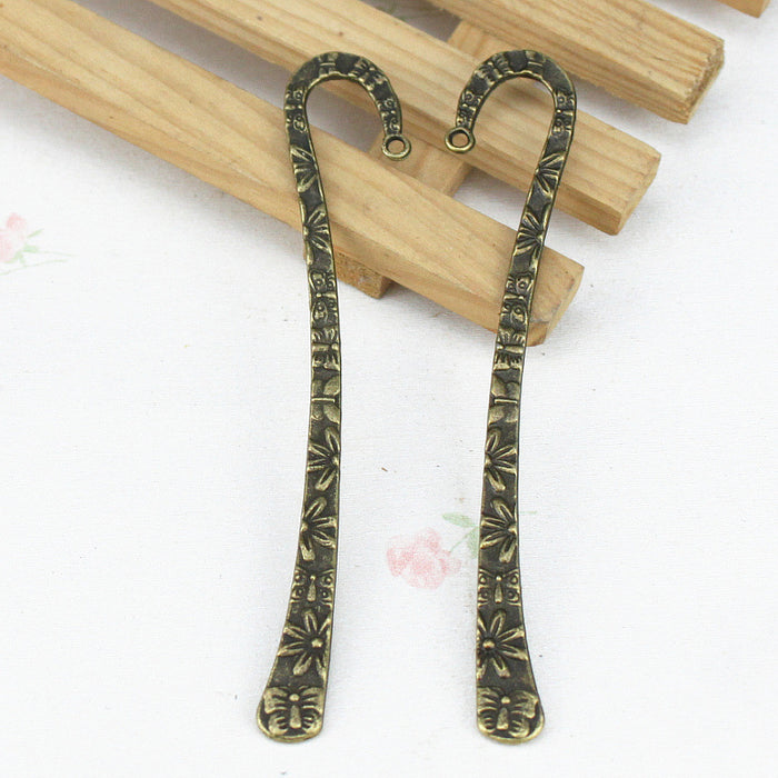 Vintage Butterfly Flower Bookmark Hair Stick Charm Finding 123x20mm
