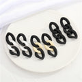 Matte Acrylic Triple Link Drop Stud Earrings in Three Monochrome Designs view 1