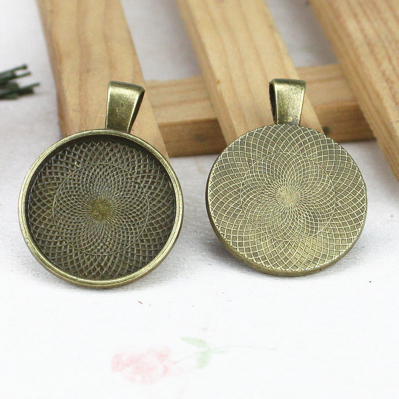 25mm Side-Hanging Cabochon Tray Bezel Setting for DIY Jewelry