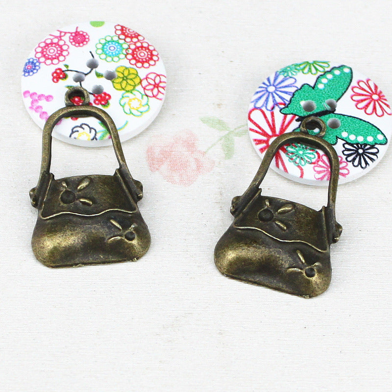 33x20mm Vintage Handbag Alloy Charm Pendant