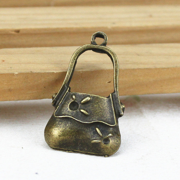 33x20mm Vintage Handbag Alloy Charm Pendant