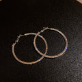 Crystal Large Hoop Earrings with Sparkling Stone Details view 6
