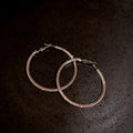 Crystal Large Hoop Earrings with Sparkling Stone Details view 8