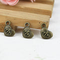 Vintage Crowned Heart Charm Metal Jewelry Component, 3 Finish Options view 2