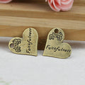 Vintage Metal Engraved Heart Pendant in Multiple Finish Options for Jewelry Making view 2