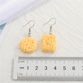 Instant Noodle Resin Hook Earrings in Round and Rectangular Shapes view 3