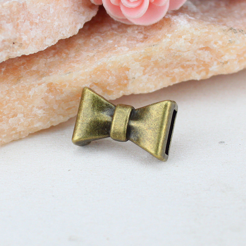 Butterfly Large Hole Alloy Bead for Leather Cord Bracelets 23x15mm