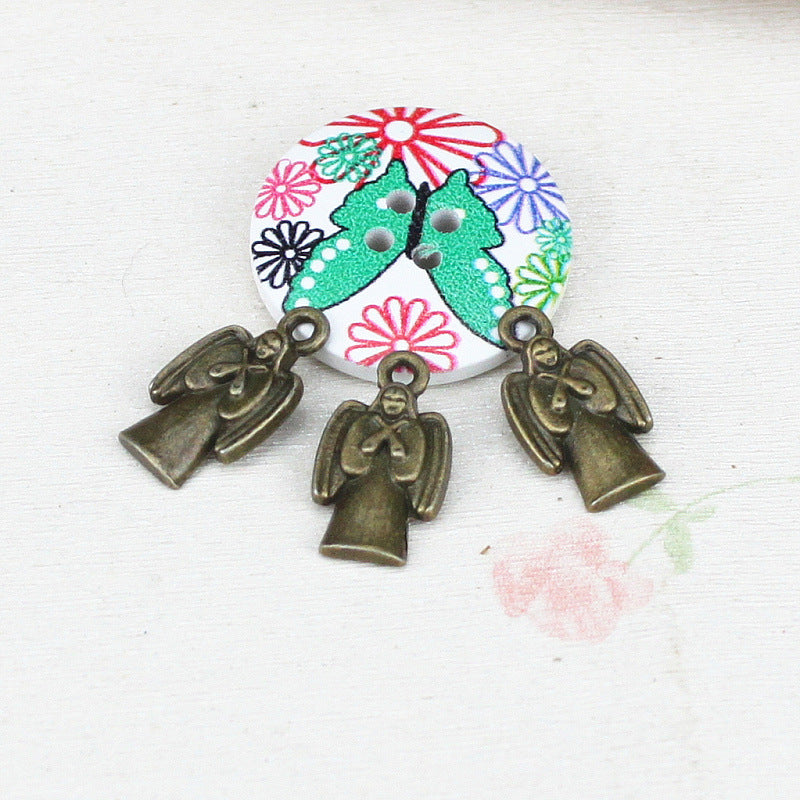 Mini Angel Alloy Charm Pendant 18x10mm