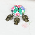 Mini Praying Angel Charms in Six Vintage Metal Finishes view 2
