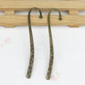 Slim Floral Pattern Metal Bookmark Blanks in Three Vintage Finishes view 1