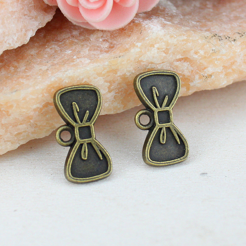 20x11mm Vintage Alloy Bow Charm Pendant