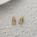 Gold Detachable Multi Wear Geometric Stud Earrings view 6