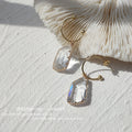 Gold Tone Irregular Clear Crystal Drop Hook Earrings For Women view 3