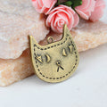 Vintage Large Cat Alloy Charm Pendant 40x38mm