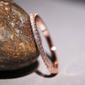 Slim Half-Eternity Clear Stone Band In Three Metal Tones view 2