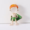 Cartoon Hero Figure Brooch With Bright Enamel Cape view 6