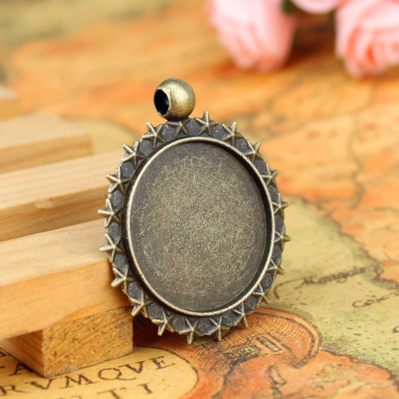 25mm Vintage Star Cabochon Tray Pendant Base
