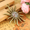 Sun Shaped Round Pendant Trays in Three Metal Finishes view 3