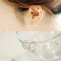 Pearl Look Hidden U No Piercing Ear Clips in Four Sizes view 5