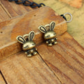 Sculpted Rabbit Metal Charm in 3 Finishes for Jewelry Crafts view 2