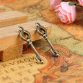 Clasped Skeleton Key Alloy Charm in 3 Metal Finishes view 2