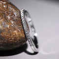 Slim Half-Eternity Clear Stone Band In Three Metal Tones view 3