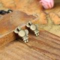 Tennis Racket Rabbit Alloy Charm in 3 Metal Finishes view 3