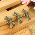 Bow Connector Charm Metal Jewelry Making Component In 2 Finishes view 2