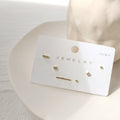 Gold Tone Mini Geometric Stud Earring Six Piece Set view 1
