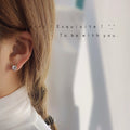 Gold-Tone Clear Round CZ Deer Antler Stud Earrings Pair view 2